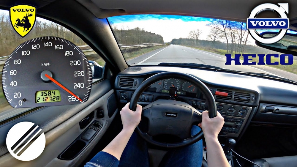 На Аутобана: Вижте как Volvo C70 2.3 турбо от 1999 г. с лекота достига 260 км/ч (видео)