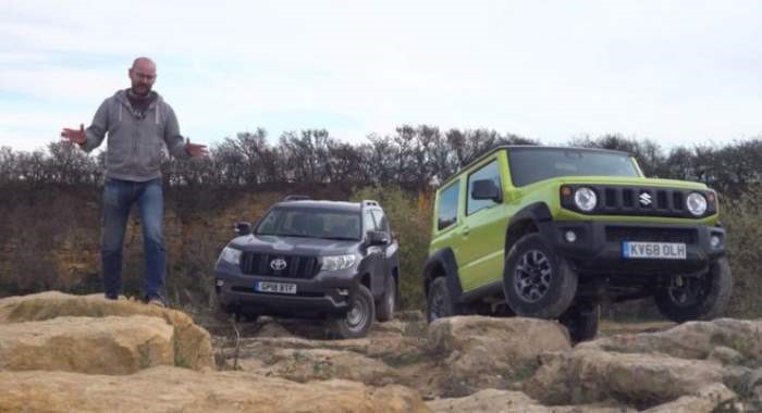 Епична офроуд битка между Suzuki Jimny и Toyota Land Cruiser Prado (видео)