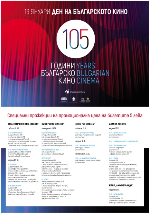 Специална програма в Дома на киното за 13 януари – Денят на българското кино