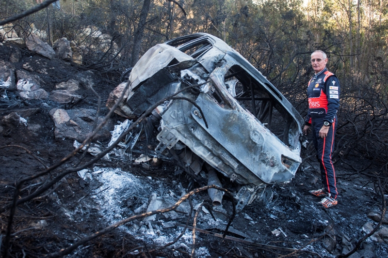 Бегачката на Хейдън Падън изгоря на рали "Португалия" (видео + фото обзор)