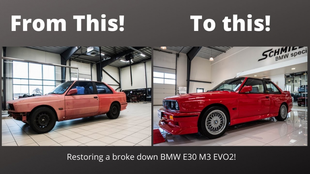 Пълна реставрация на BMW E30 M3 EVO2 в 9 минути (видео)