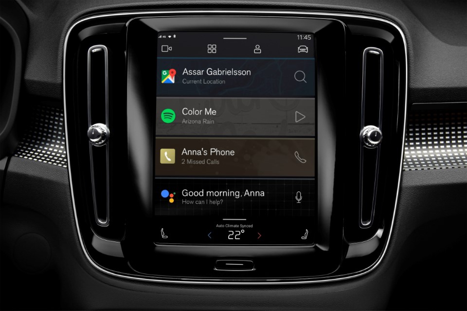 Елмобилът Volvo XC40 с изцяло нова инфо система от Android и с вграден Google
