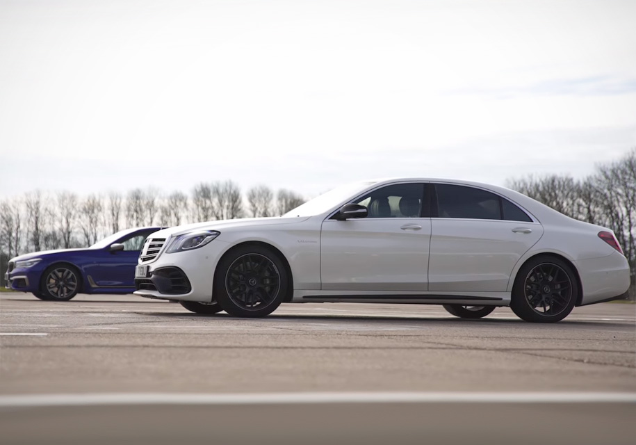 Кой е по-бърз? Mercedes-AMG S63 vs BMW M760i (видео)